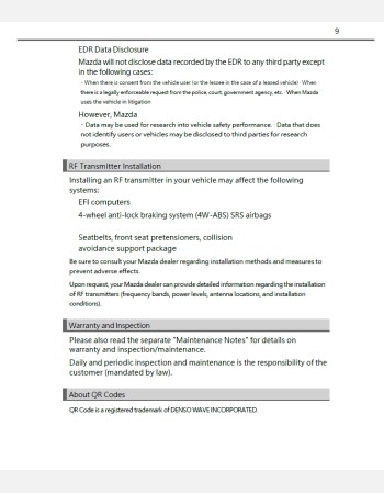 mazda bongo brawnyvan 2024-2025 owners manual in english